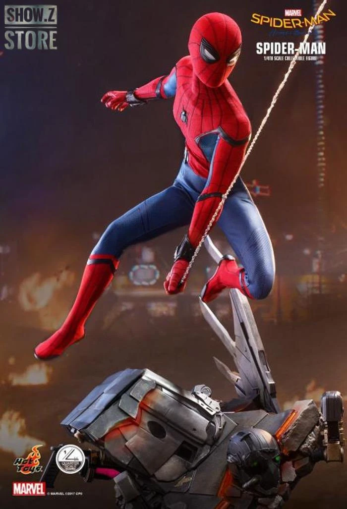 Hot Toys HotToys HT QS015 1/4 Spider-Man Homecoming Collectible Figure Deluxe Version - Image 9