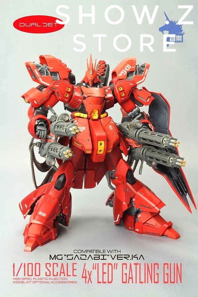 Zhile ZL MG 1/100 4X Sazabi MSN-04 Gatling Gun Add On Kit W/ LED - Image 9