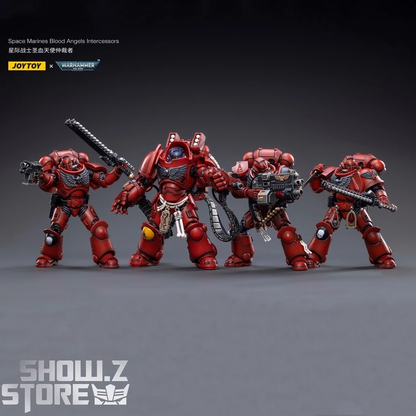 JoyToy Source 1/18 Warhammer 40K Blood Angels Intercessors Squad Set Of 4