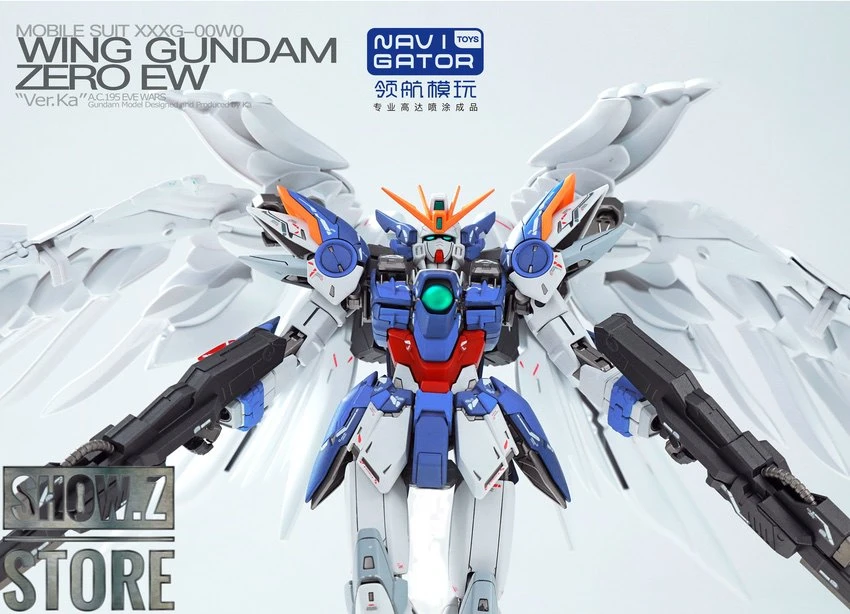 Navigator Toys Pre-Painted & Pre-Assembled Bandai XXXG-00W0 Wing Gundam Zero EW Ver.Ka - Image 7