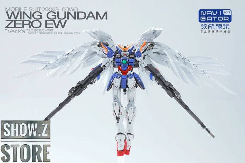 Navigator Toys Pre-Painted & Pre-Assembled Bandai XXXG-00W0 Wing Gundam Zero EW Ver.Ka - Image 11
